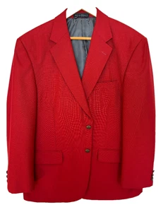 Abrigo deportivo Blazer rojo de Stanley Blacker para hombre 42 corto de polietileno/lana 2 botones NUEVO - Imagen 1 de 11