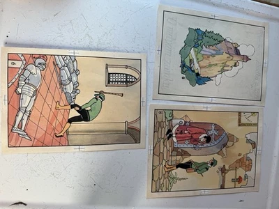 Vintage German Kids Bookplates Unframed Foto 1 de 4