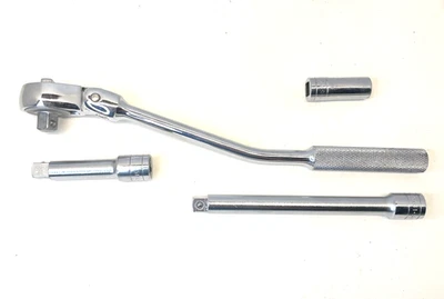 SK Tools EE. UU. 3/8" Accionamiento Mango Doblado Cabeza Flexible Trinquete 3770 + Extensión EE. UU. ¡Guau!~ Foto 1 de 4