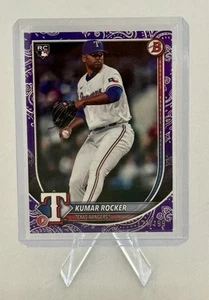 2025 Bowman - Kumar Rocker #80 Purple Pattern /199 (RC) - Picture 1 of 2