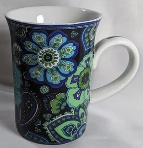 VERA BRADLEY ANDREA BY SADEK COFFEE TEA CUP MUG BLUE RHAPSODY - Picture 1 of 4