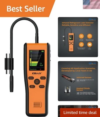 Detector de fugas de refrigerante Elitech IR-200: precisión de doble sensor para expertos en climatización Foto 1 de 4