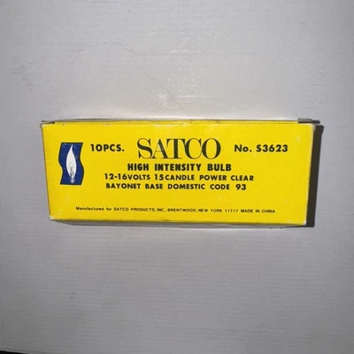 8 Pcs Satco No. S3623 High Intensity Bulb Bayonet Base 12-16 Volt S8 Light Bulb - Image 1 of 3