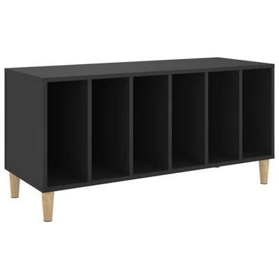 Record Cabinet Player Stand Sideboard Black Engineered Wood vidaXL