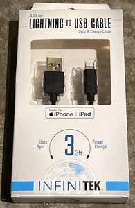 Iphone Lightning To Usb Cable Infinitek 3.3ft - Zdjęcie 1 z 2