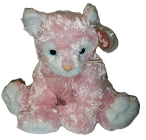 Ty Large Plush Beanie Buddy CARNATION the Pink Cat 11" MWMTs Stuffed Animal Toy - Picture 1 of 11