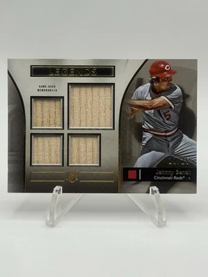 2024 Topps Museum Coll Primary Pieces Legend Quad Relics Gold Johnny Bench 15/25 - Image 1 of 3