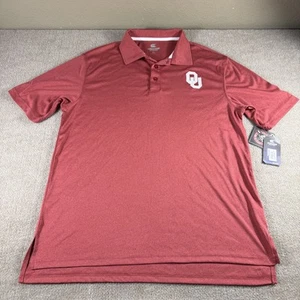 Oklahoma Sooners Shirt Polo Mens XL NCAA Football Colosseum New - Picture 1 of 8