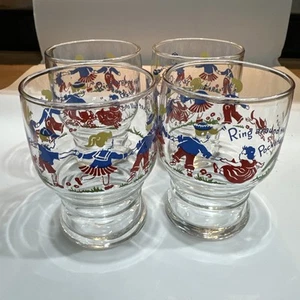 Libbey Glas "Ring Around The Roses" Set 4 Saftgläser Made in USA 3,5" je - Bild 1 von 4