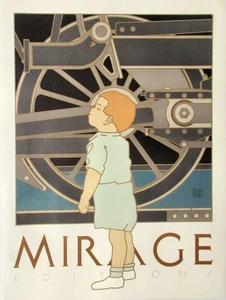 David Lance Goines Mirage Edizioni Poster Litografia Originale 24x18 - Foto 1 di 4