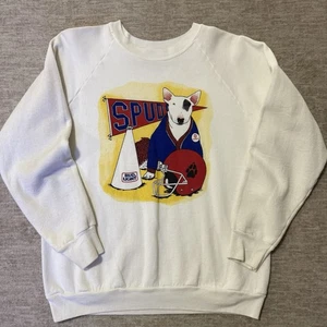 Sudadera De Colección Años 80 Bud Light Spuds Mackenzie Blanca Perro Grande En Campus RARA L - Imagen 1 de 10