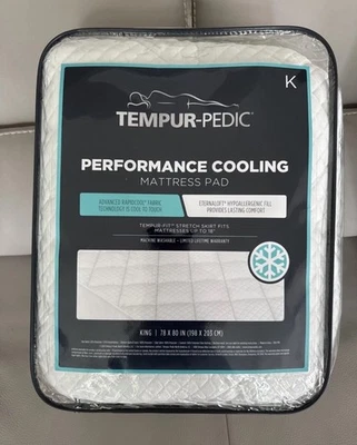 Tempur-Pedic King Size Mattress Pad Performance Cooling New - Image 1 of 3