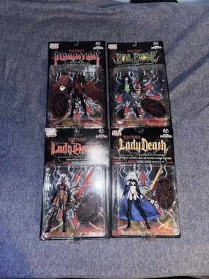 Chaos Comics Lady Death 4 Figure lot Brian Pulido's Moore 1997 Complete Set  - Image 1 of 4