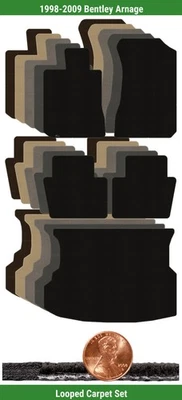 Juego de alfombrillas clásicas personalizadas para Bentley Arnage 1998-2009 (5 piezas) #N2 Foto 1 de 4