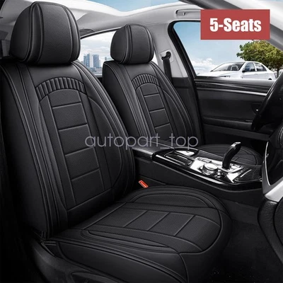 Capa de assento de carro impermeável couro conjunto com 5 lugares para GMC Sierra 1500 2500HD 3500HD - Imagem 1 de 4