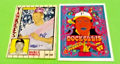 2021 TOPPS PROJECT 70 PRE PRODUCTION PROOF BLANK BACK CARD STOCK DOCK ELLIS 744 - Image 1 of 2