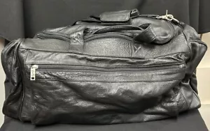 Borsone nero Scully in pelle morbida weekend tasche nere da trasportare morbido - Foto 1 di 16