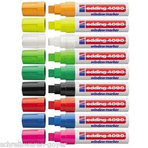 Edding 4090 Windowmarker Kreidemarker Flüssigkreide 4-15mm  10 Farben wählbar - Bild 1 von 11