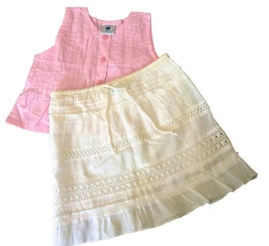 NWT Girls Boutique 5pc Pretty Summer lot 3 Cotton Top + 2 Skirt CUTE! 6~6X~7 - Picture 1 of 8