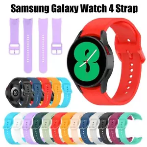 For Samsung Galaxy Watch 4 40mm 44mm/Classic 42 46mm Silicone Watch Band Strap - Picture 1 of 41