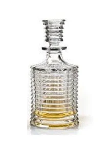 NEW 100% BOHEMIA SKLARNY BLADE CRYSTAL CLEAR LIQUOR,WHISKEY,SCOTCH DECANTER JAR - Picture 1 of 4