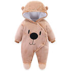 Newborn Baby Kids Bear Hooded Romper Jumpsuit Bodysuit Clothes Outfit Warm New