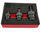 BRITOOL HALLMARK 3pce AIR IMPACT UNIVERSAL JOINT UJ SOCKET SET IN FOAM HOLDER
