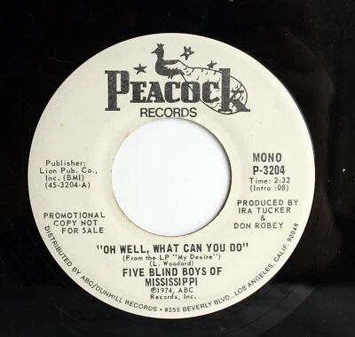 FIVE BLIND BOYS Gospel PROMO 45rpm Oh Well What Can You Do Mono b/w Stereo HEAR - Image 1 of 2