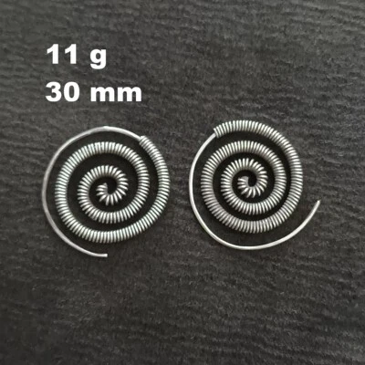 ARTISAN SILVER EARRINGS CRAFT VINTAGE DANGLES 11g classic coil filigree #A301 - Image 1 of 4