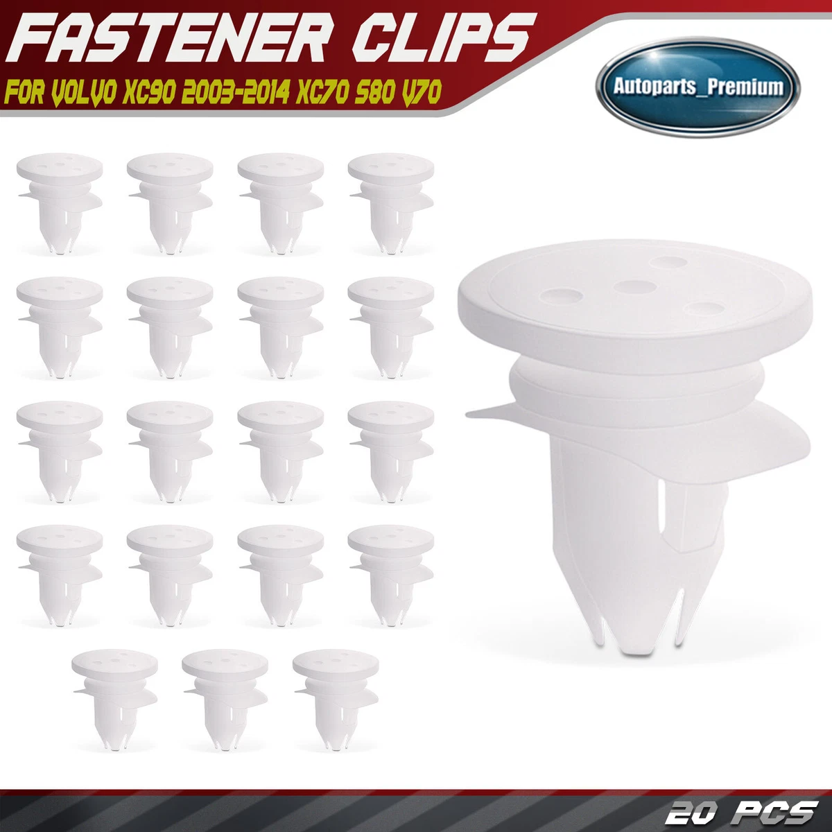 Clips De Moldura De Nailon Negro De Repuesto, 10 Unidades | Meses Sin