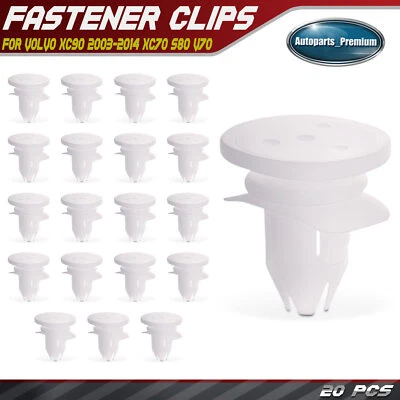 20 piezas sujetadores de clip de moldura de nailon de 8 mm para Volvo XC90 2003-2014 XC70 S80 V70 Foto 1 de 4