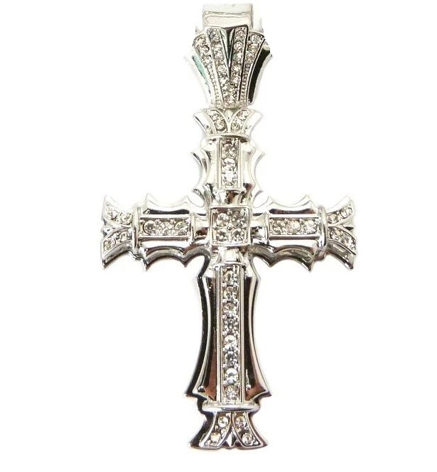 Collar Hip Hop Cruz Jesús Religioso Cristo Amor Colgante Cadena Cubana Foto 1 de 1