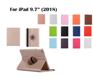 "Funda protectora de pantalla para iPad 9,7" (2018)/360° giratoria grano Litchi cuero PU - Imagen 1 de 31