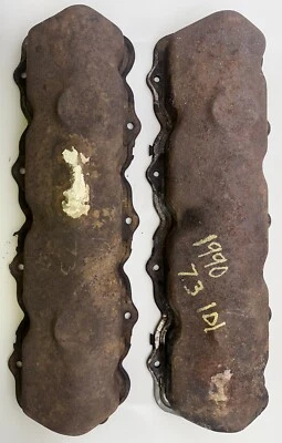 1988-1994 Ford F250 F350 F450 7.3L par de motores diesel tampas de válvulas destro e destro fabricante de equipamento original - Imagem 1 de 2