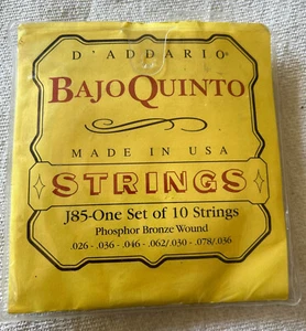 D'Addario J85-One Set of 10-Strings Phosphor Bronze Bajo Quinto Bass Strings - Picture 1 of 2