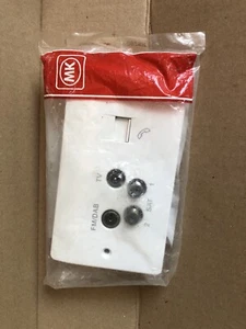MK Multi Socket Satellite, Tv And Dab wall socket plug cable - Picture 1 of 2