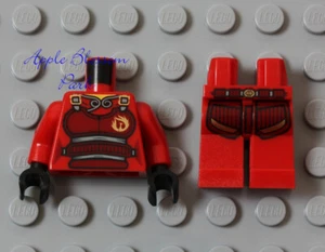 NEW Lego Ninjago SAMURAI X MINIFIG TORSO & LEGS Red w/Black Hands Ninja Nya 9448 - Picture 1 of 5