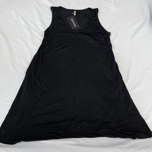 BISHUIGE Women's Casual V Neck T Shirt Dresses Beach Cover up Tank Pocket Size L - Picture 1 of 8