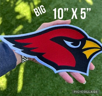 Arizona Cardinals BIG 10" Cardinal Iron/Sew On Embroidered Patch