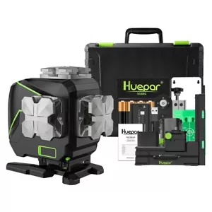 Huepar S03DG Green 3D Cross Line Laser with Remote in Case - Picture 1 of 10
