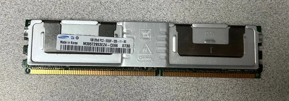 SAMSUNG 1GB 2Rx8 PC2-5300F-555-11-B0 SERVER RAM BUFFERED M395T2953EZ4 - Image 1 of 1
