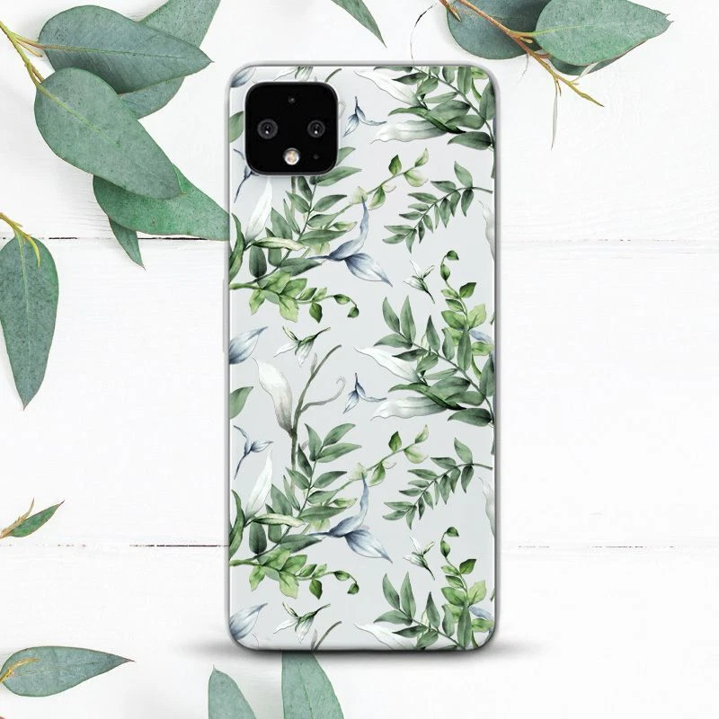 Aesthetic Green Leaves Clear Case For Google Pixel 2 3 3a 4 4a 5 6 7 8 XL - Image 1 of 1