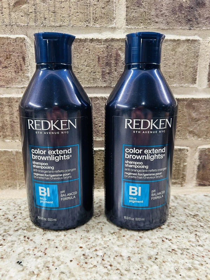 (2) Redken Color Extend Brownlights Shampoos BI Blue Pigment 16.9 oz - Image 1 of 1