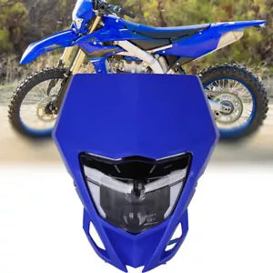 LED Headlight DRL +Blue Fairing For Yamaha WR250F WR450F 2007-2023 Dirt Bike - Foto 1 di 14