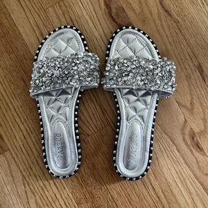 SANDALIAS MUJER SPARKLE METALIZADAS PUNTERA ABIERTA Talla 7 - Imagen 1 de 2
