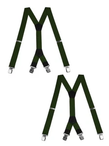 Buyless Fashion Heavy Duty Texture 2 Pack Suspender Men Adjustable Strap Y Shape - Picture 1 of 63