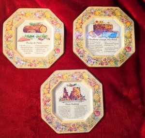Juego de 3 Productos Avon 1982 De Colección Receta Impresa Platos de Lata Exclusivos de Inglaterra - Imagen 1 de 11