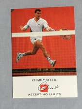 CHARLY STEEB In-Person Tennis Signed Autograph Card 10x15 