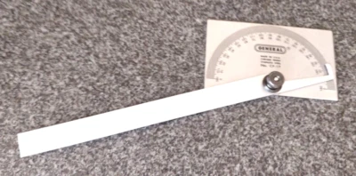 USA🇺🇸 General Tools CF-17 Chrome finish, Stainless Steel Protractor - Image 1 of 4