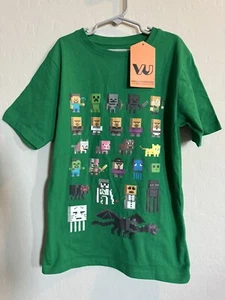 NWT Minecraft Kids Green T-shirt Size: 12/13 - Picture 1 of 4